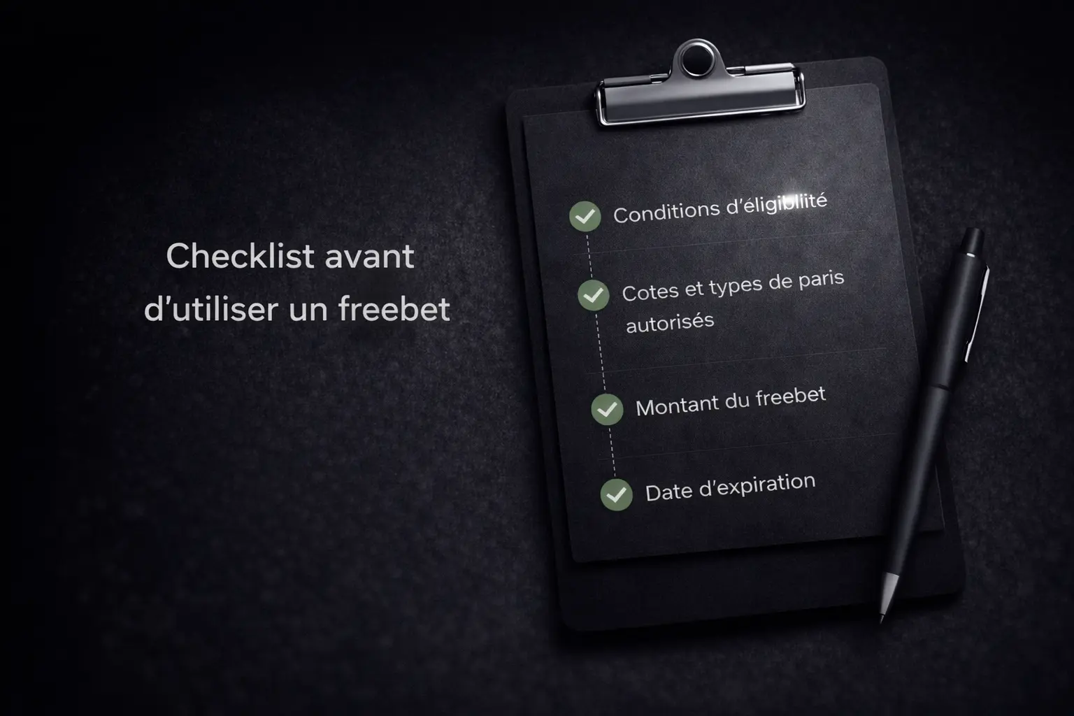 Checklist freebet