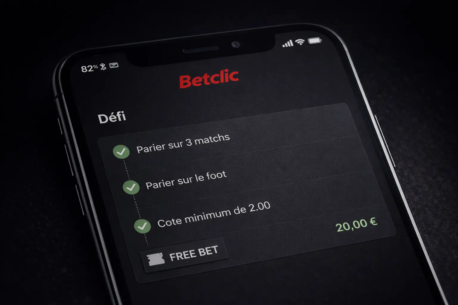 Défi Betclic freebet