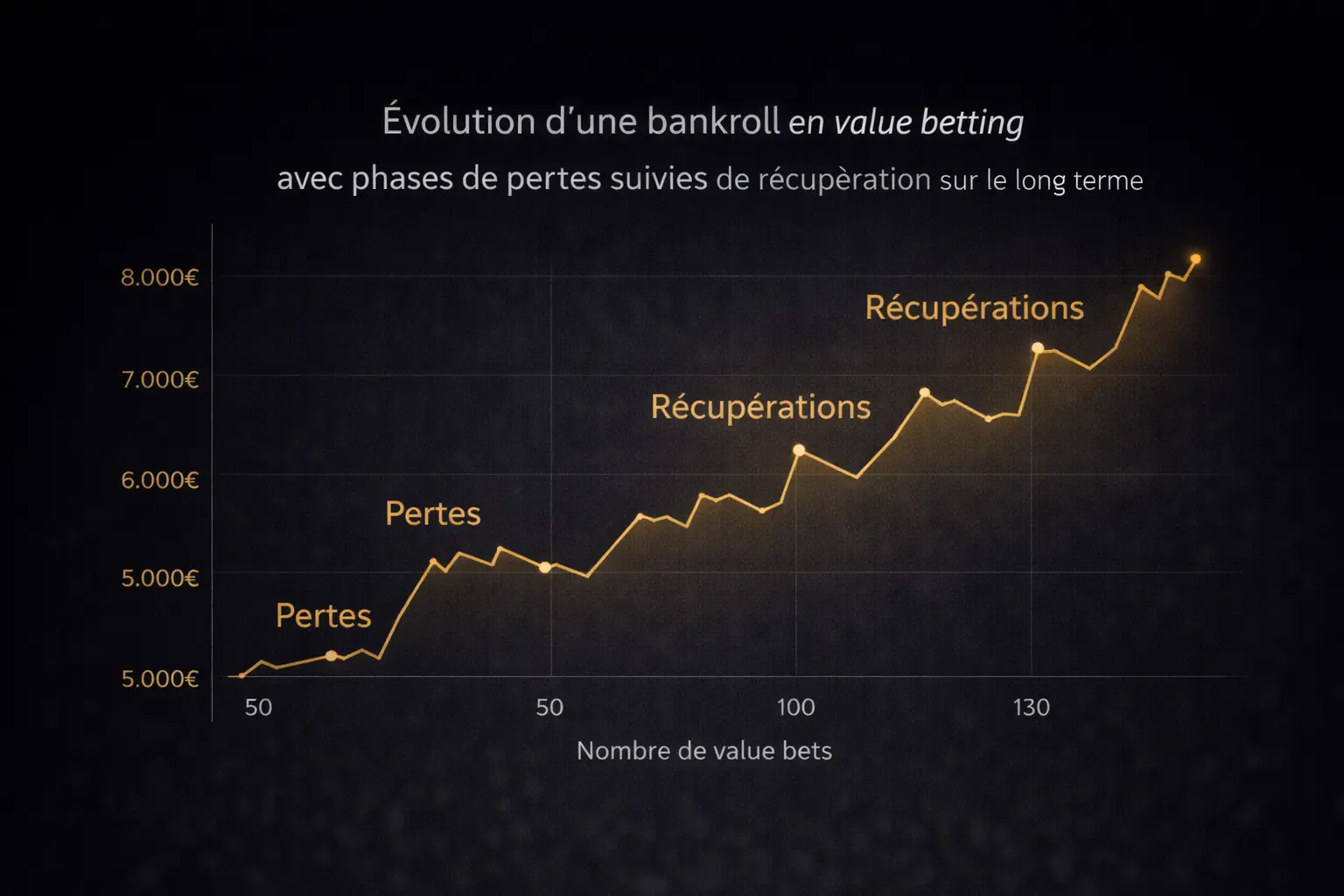Graphique evolution value betting